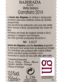 Quinta das Bágeiras Garrafeira Blanco 2014